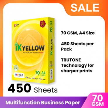 IK Yellow Multifunction Business A4 Paper - 70GSM 450 Sheets